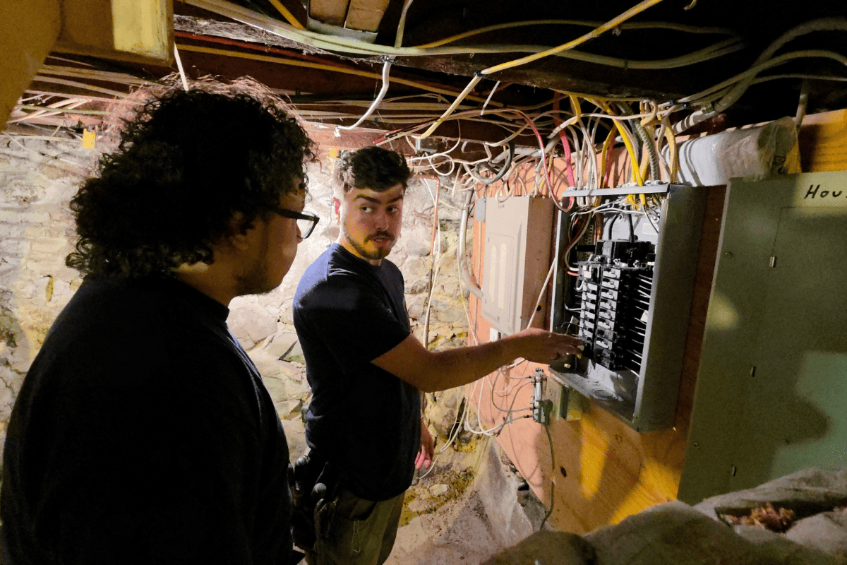 Professional generator installation in Stoneham home for reliable backup power during winter storms